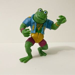 Vintage 1989 Teenage Mutant Ninja Turtles Genghis Frog Action Figure TMNT